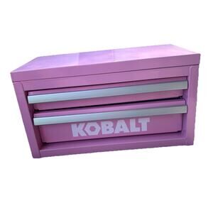 NWOB Kobalt 2 Drawer Hot Pink Mini Tool Box Craft Make-up